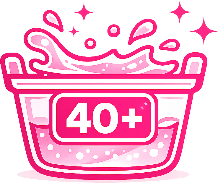 <strong>40+</strong> Wash Durability
